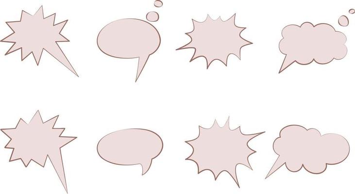 set of speech bubbles