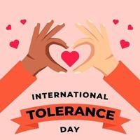 hand drawn international tolerance day illustration vector
