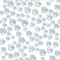 Media Files Icon Outlines Seamless Pattern Design vector