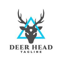 illustration of a deer head and a triangle. good for any business. vector