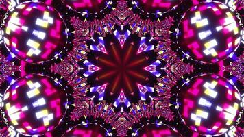 Vj Loop Purple Neon kaleidoscope. Seamless animation. video