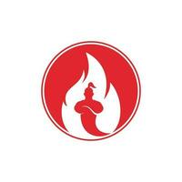 plantilla de diseño del logotipo del genio del fuego. vector