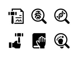 Simple Set of Justice And Law Related Vector Solid Icons