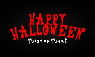 Happy Halloween lettering on black background vector