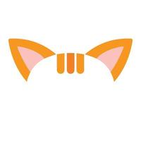 Cat ear color on a white background. Vector illustration