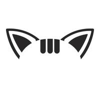 Cat kitty ear icon on a white background. Vector illustration