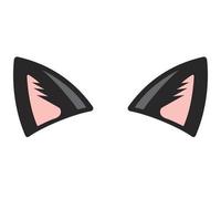 Cat ear color on a white background. Vector illustration