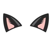 Cat ear color on a white background. Vector illustration