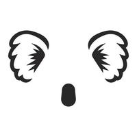 Koala ear icon on a white background. Vector illustration