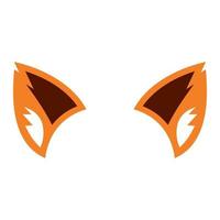 Fox ear color on a white background. Vector illustration