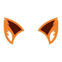 Fox ear color on a white background. Vector illustration