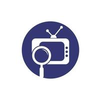 encontrar vector de diseño de plantilla de logotipo de canal. búsqueda de ilustración de plantilla de logotipo de canal de televisión. icono de vector de logotipo de búsqueda de canal de televisión