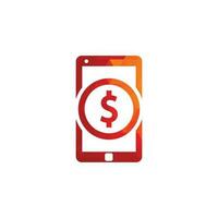 Mobile Pay Logo Template Design. Mobile money logo vector template