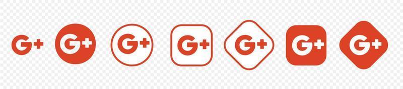Google Plus logo icon in orange color and black color