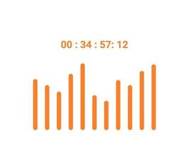flat design sound wave recording vector illustration