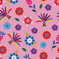 Decorative floral seamless pattern. Flat style. Endless textures for your design. vector