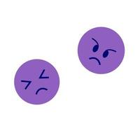 Bad emotions. Smiles. vector