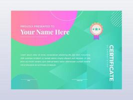 Simple and modern certificate template vector