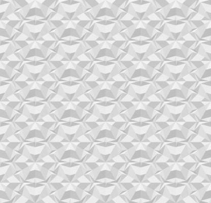 Light gray polygonal seamless paper pattern. Repeating geometric texture with extrusion effect. 3D vector illustration with origami effect for background, wallpaper, interior, wrapping paper.