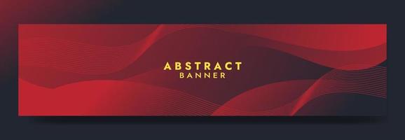 Abstract Red Fluid Wave Banner Template vector