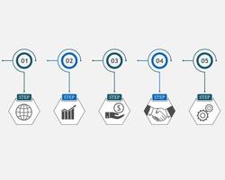 different business icons numbers and text on white background vector