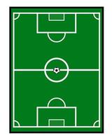 green football field with a ball for playing football vector