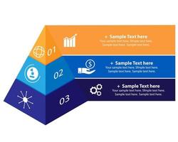 Intraphraphic pyramid with text numbers and signs vector