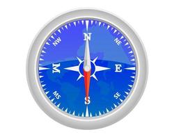 Sea compass for heading and direction on a white background vector