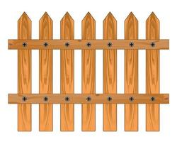 Wooden sharp fence for fencing territory vector