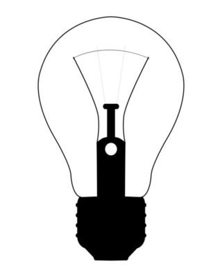 electric bulb to illuminate the premises on a white background
