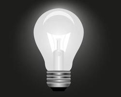 light bulb to illuminate the premises on a black background vector
