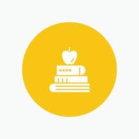 Book Pen Food Education white glyph icon vector