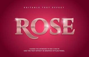 Rose gold editable text effect template vector