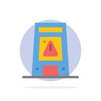 Floor Signal Signaling Warning Wet Abstract Circle Background Flat color Icon vector