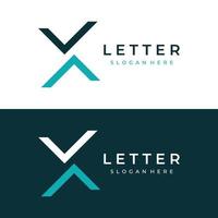 Creative design abstract logo element initial letter X geometry or monogram in trendy style.Logo for business, identity, company, vector