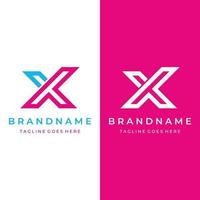 Creative design abstract logo element initial letter X geometry or monogram in trendy style.Logo for business, identity, company, vector