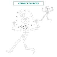 Connect the dots for the skeleton. vector