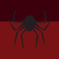 Spider design made on a red and black background with some specific elements vector