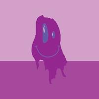 Pink ghost design made with blue eyes and azure mouth vector