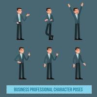 poses de carácter profesional de negocios de vector