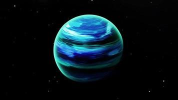 3D illustration. Planet in the outer space. video