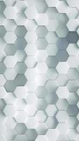 Geometric hexagonal abstract background. Futuristic and technology concept. 3D render infinite loop video