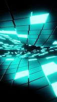 3D animation loop. Abstract technology background with glowing lights. video