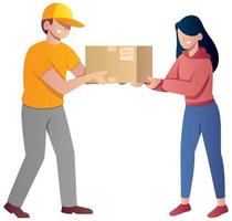 Package Delivery on White vector