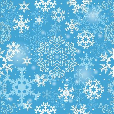 Seamless Pattern of Snowflakes