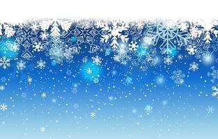 Beautiful Winter Snowflakes Background vector