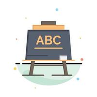 Learning Teacher Abc Board Abstract Flat Color Icon Template vector