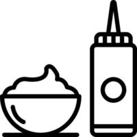 line icon for sauce vector