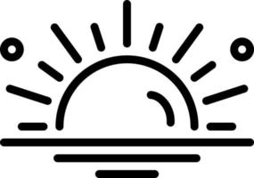 icono de línea para sol vector