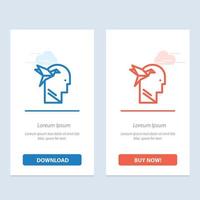 Imagination Form Imagination Head Brian  Blue and Red Download and Buy Now web Widget Card Template vector